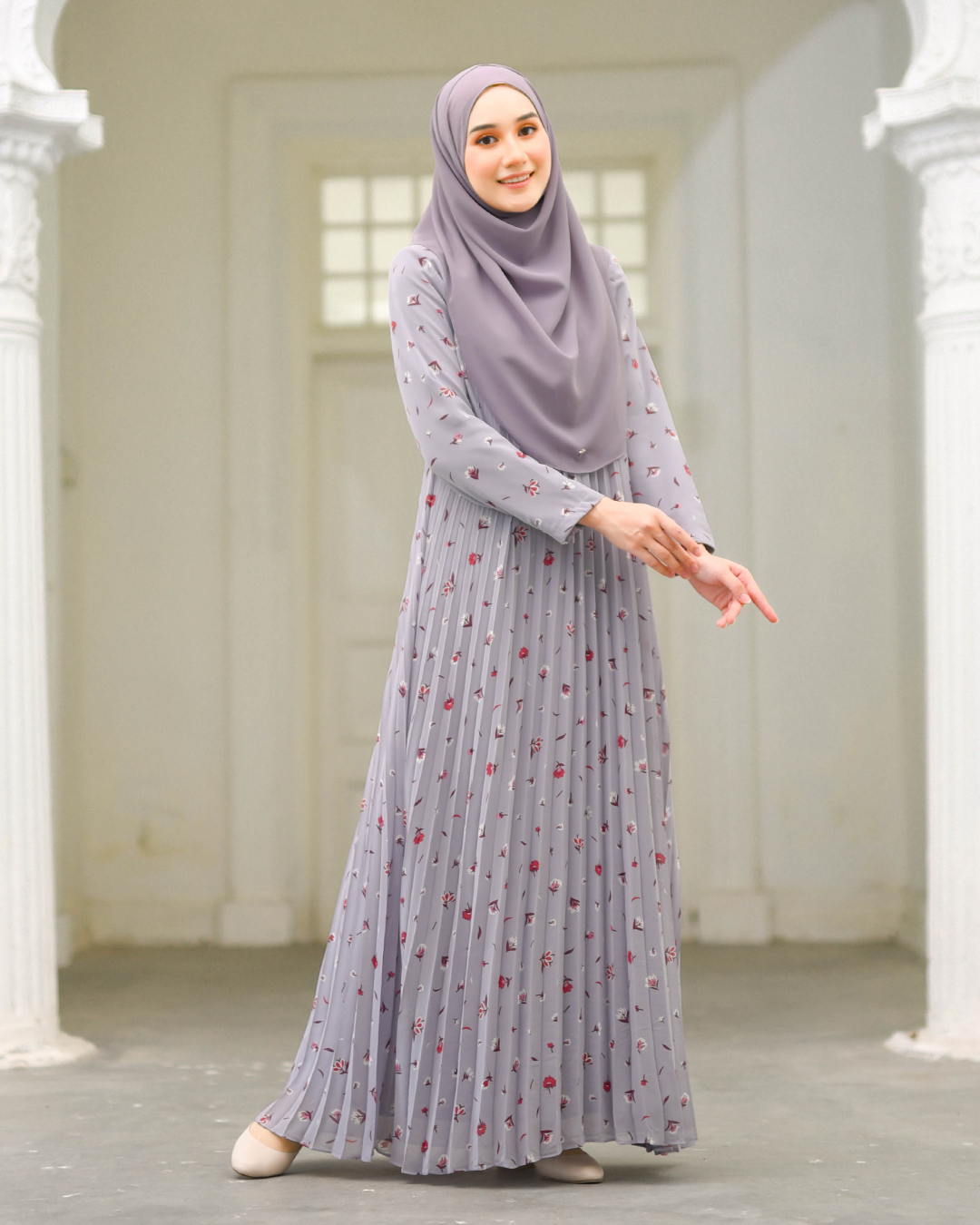 Dress Pleated Naylaa - Heather