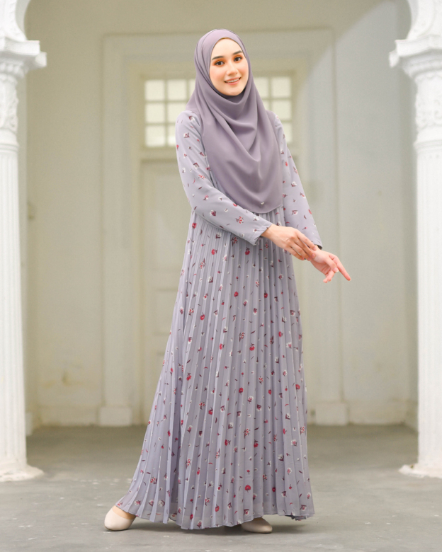 Dress Pleated Naylaa - Heather