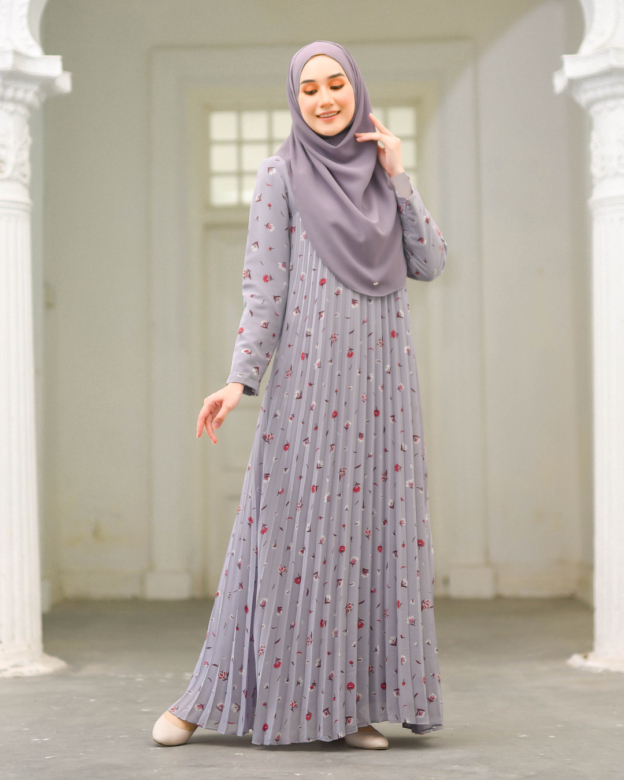 Dress Pleated Naylaa - Heather