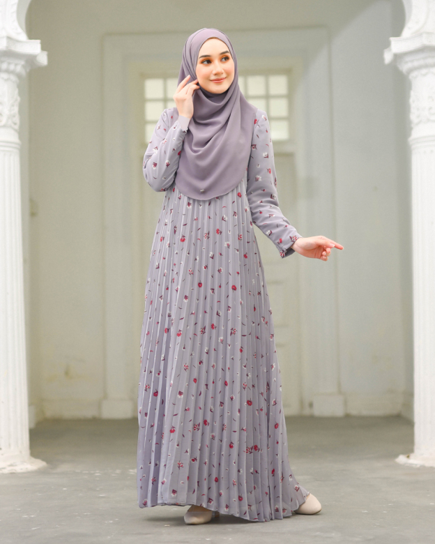 Dress Pleated Naylaa - Heather