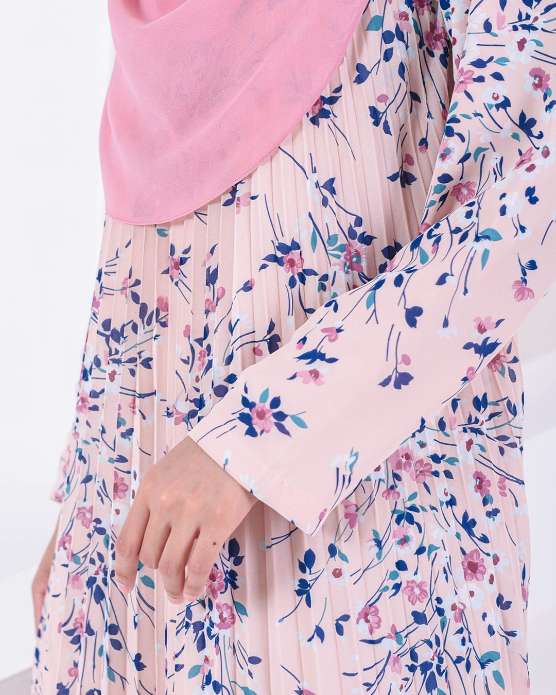 Dress Pleated Nayra - Light Pink