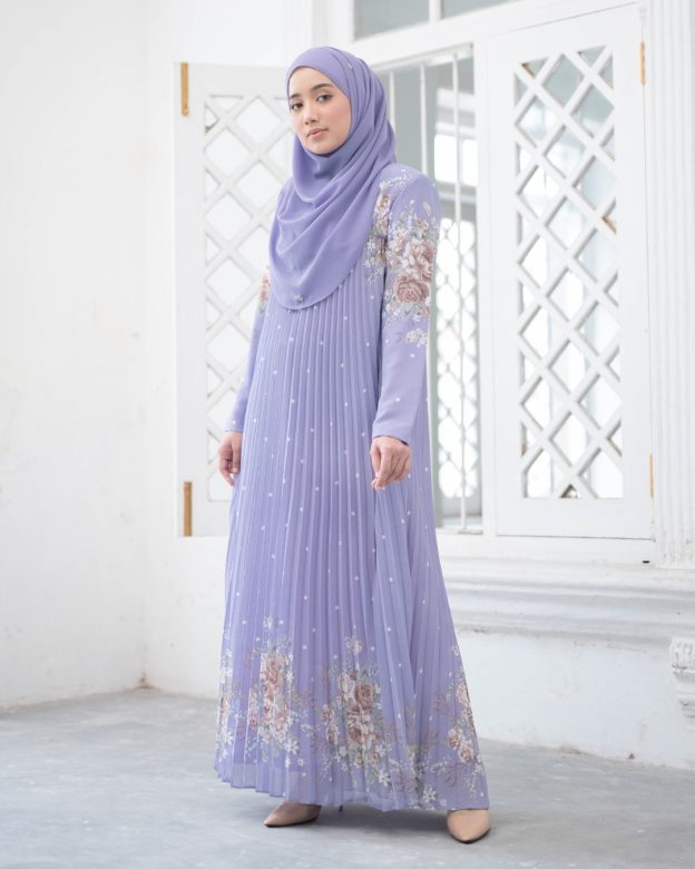 Dress Pleated Nerina - Lilac Purple