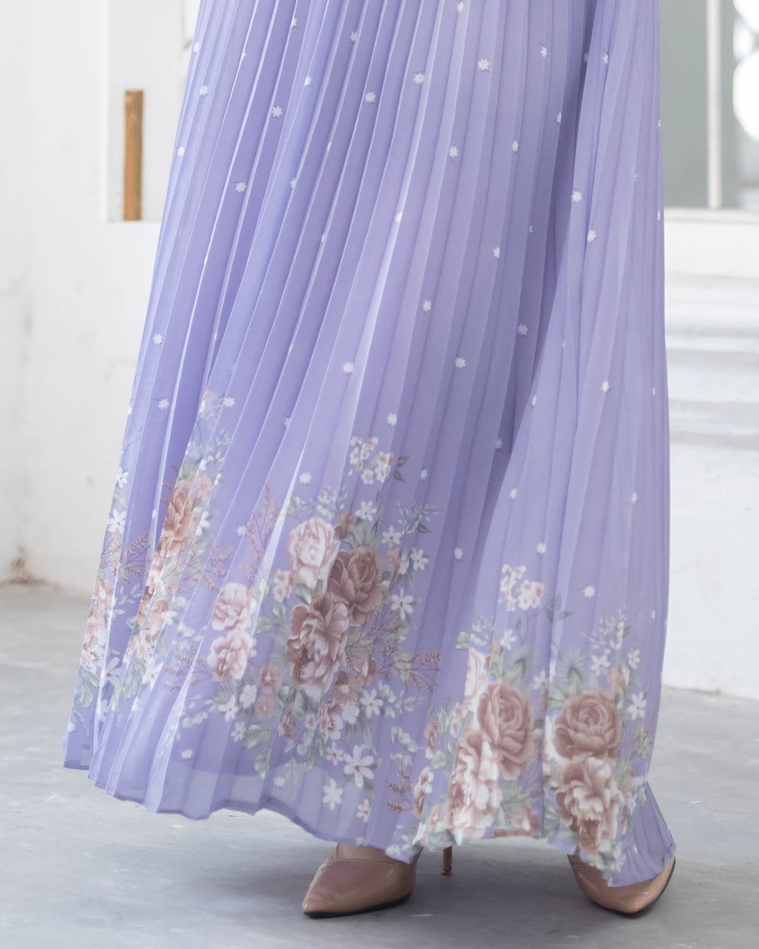 Dress Pleated Nerina - Lilac Purple