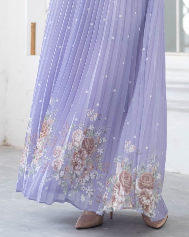 Dress Pleated Nerina - Lilac Purple