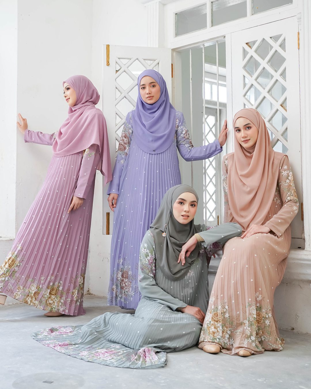 Dress Pleated Nerina - Lilac Purple