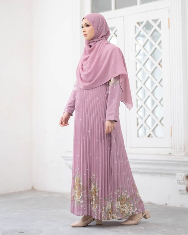 Dress Pleated Nerina - Rouge Pink