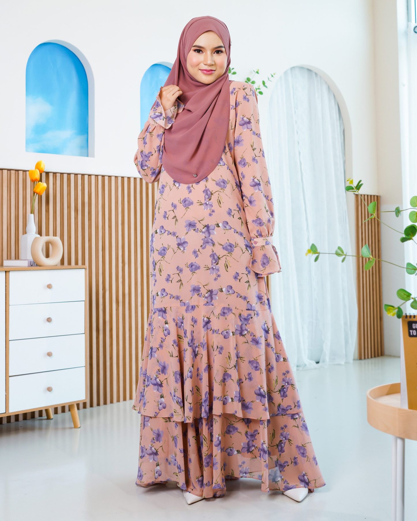 Dress Ruffle Innara - Orchid Sunset