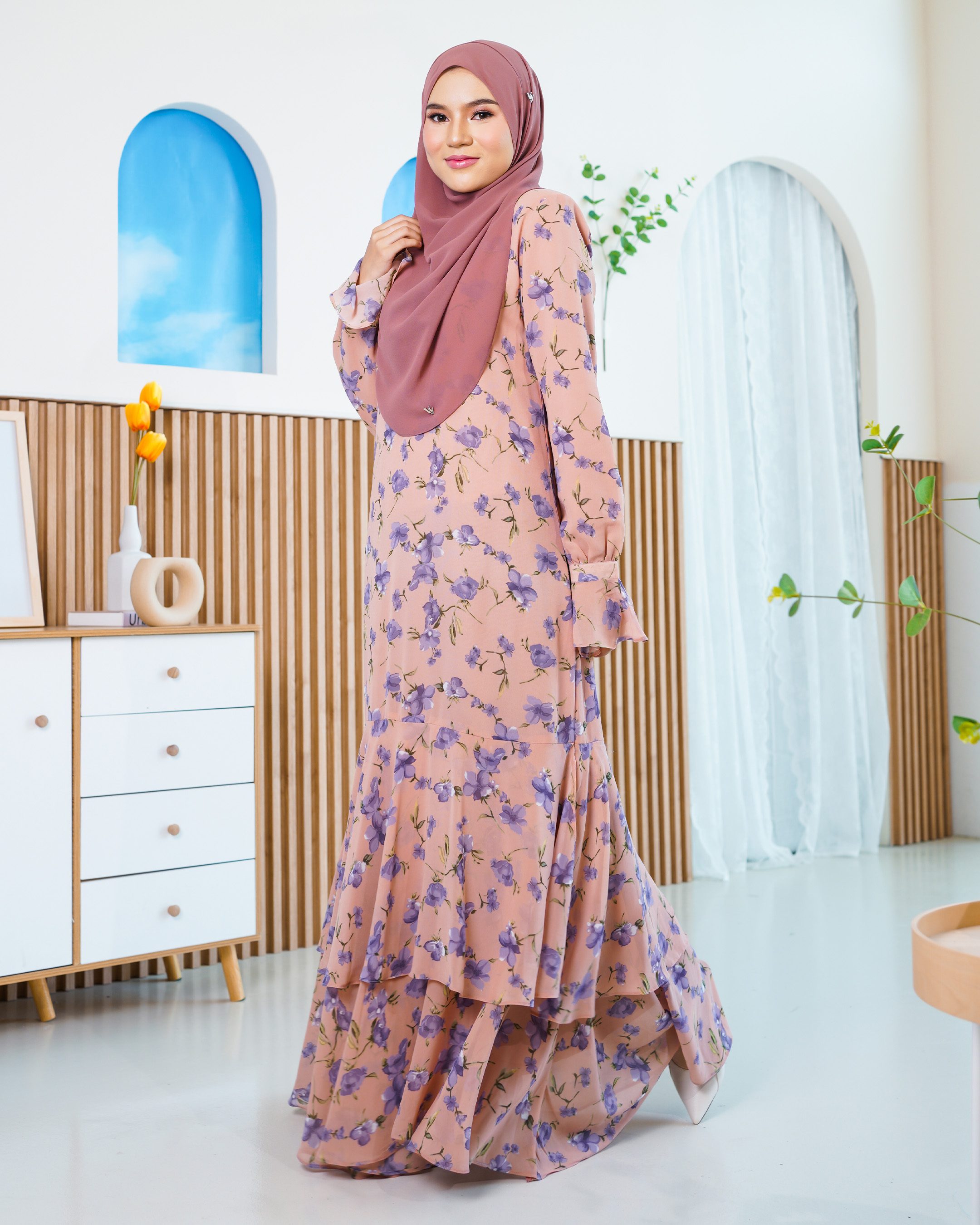 Dress Ruffle Innara - Orchid Sunset