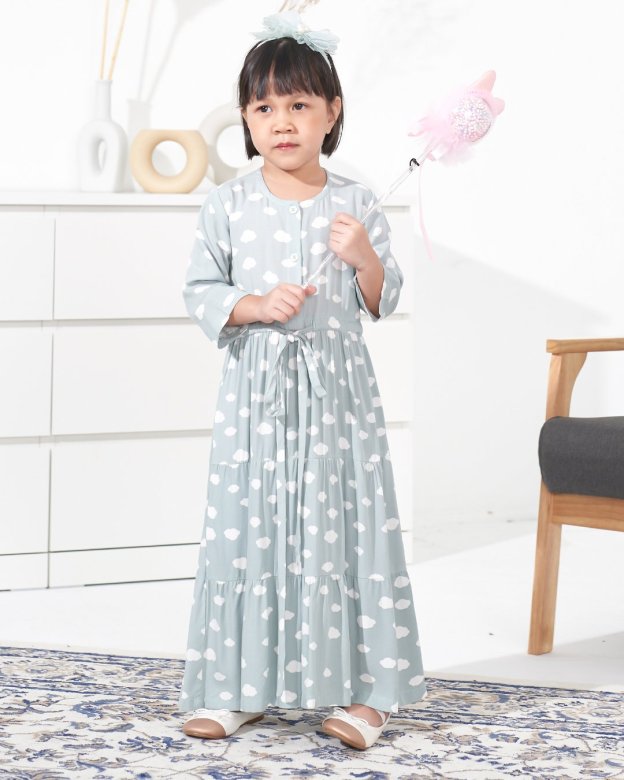 Dress Ruffle Sofia Kids - Laurel Green