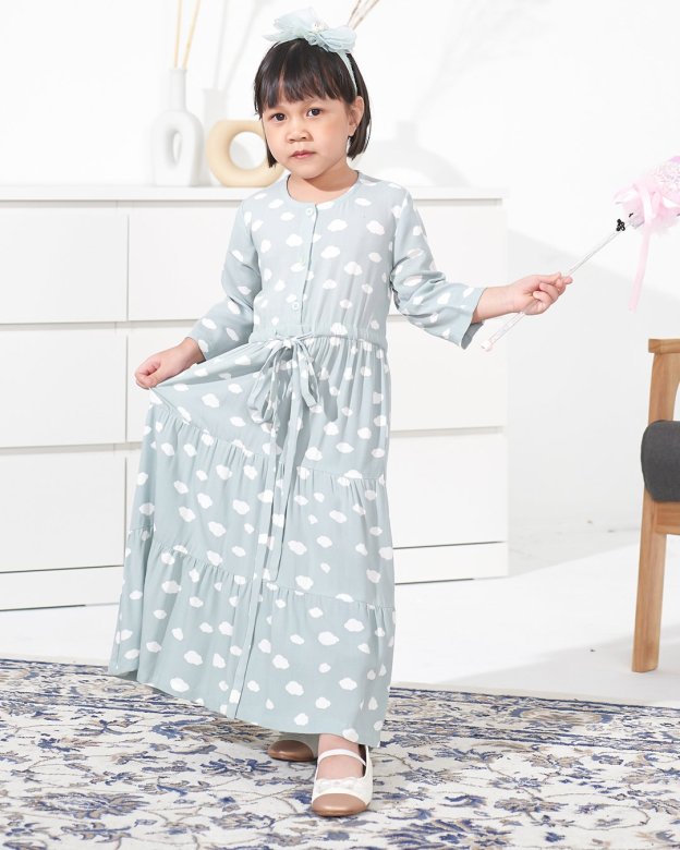 Dress Ruffle Sofia Kids - Laurel Green