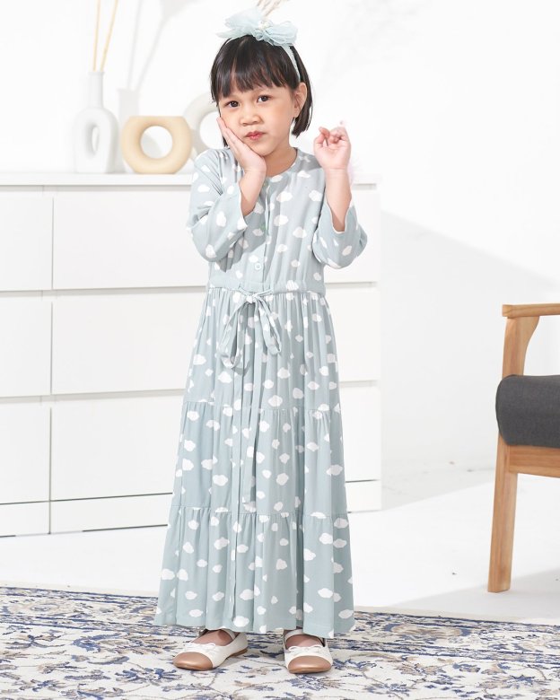 Dress Ruffle Sofia Kids - Laurel Green