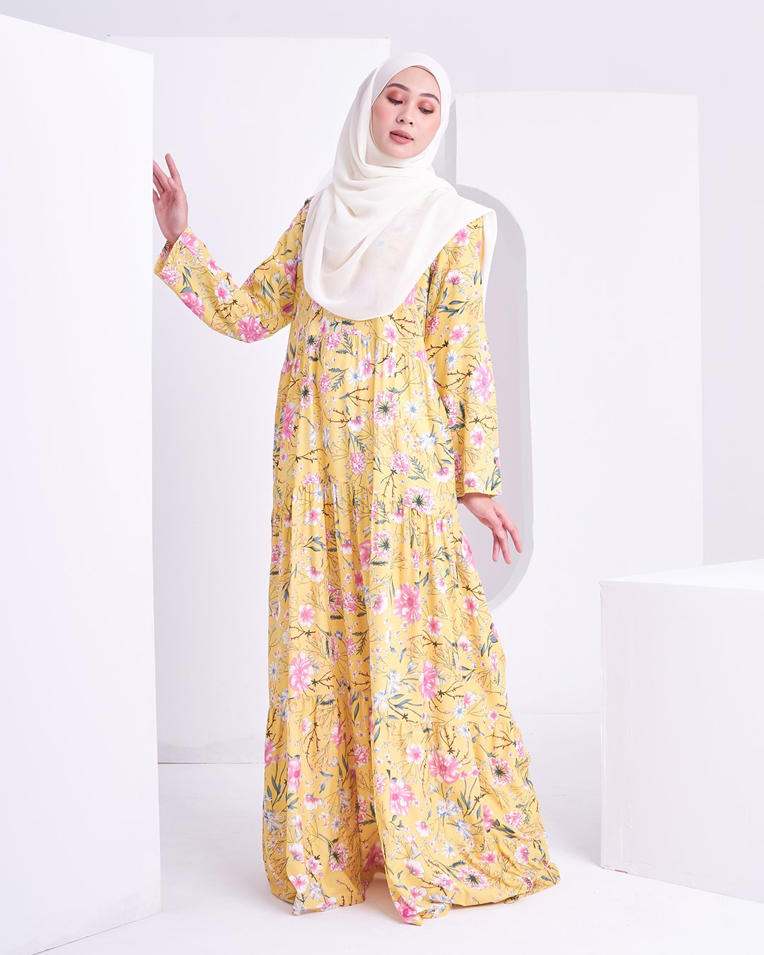 Dress Saleha - Light Yellow