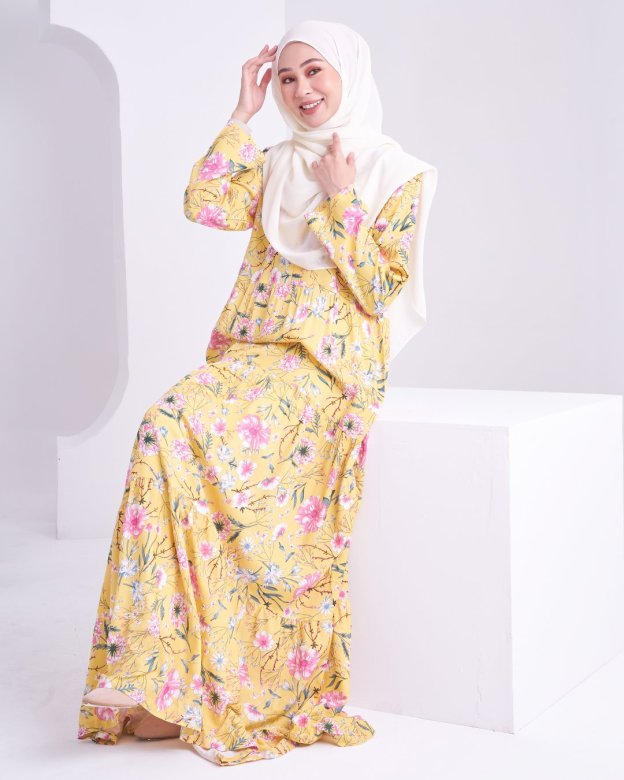 Dress Saleha - Light Yellow