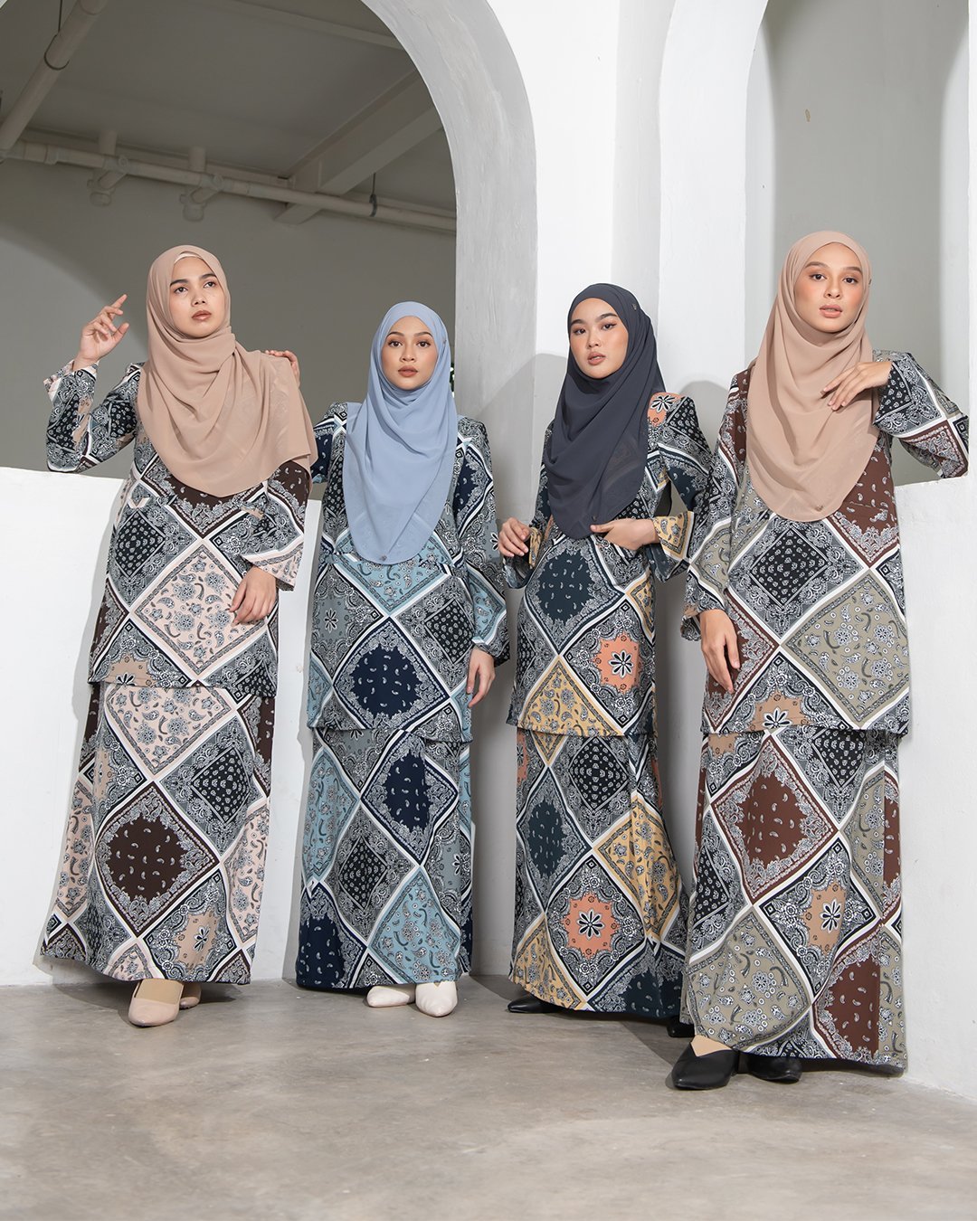 Baju Kurung Kedah Atiyya - Khaki Brown