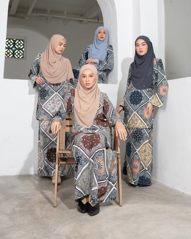 Baju Kurung Kedah Atiyya - Khaki Brown