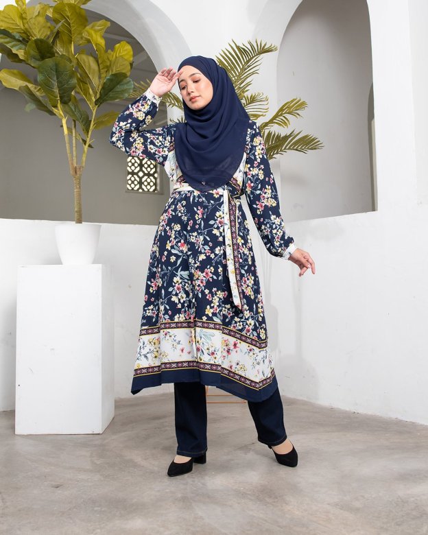 Tunic Fiorella - Navy Daffodil