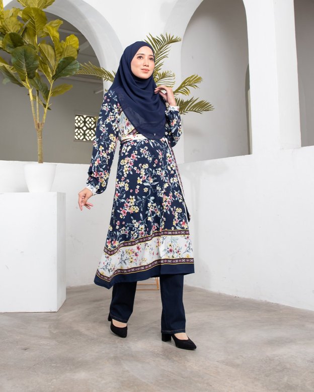 Tunic Fiorella - Navy Daffodil