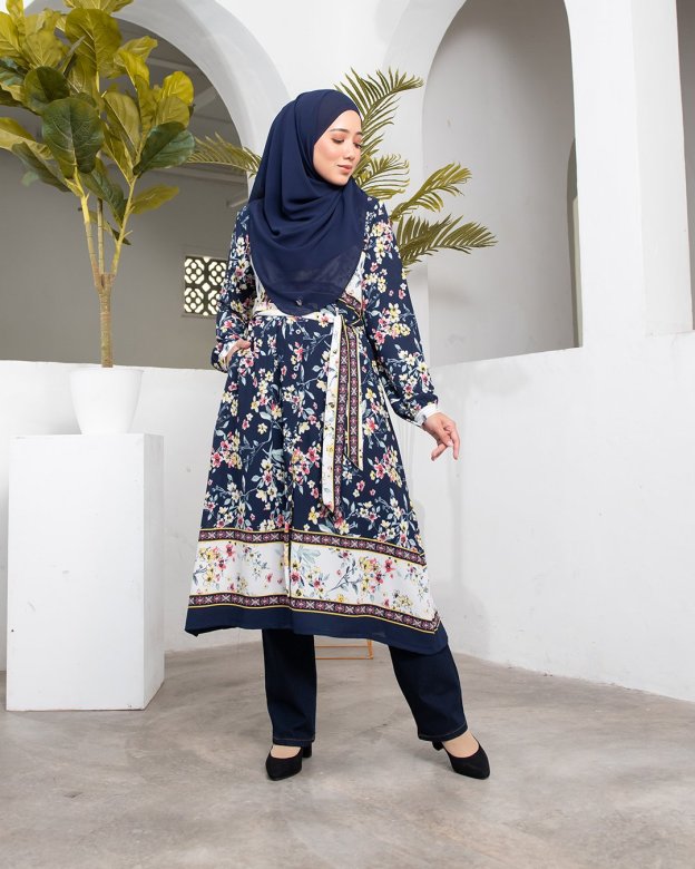 Tunic Fiorella - Navy Daffodil