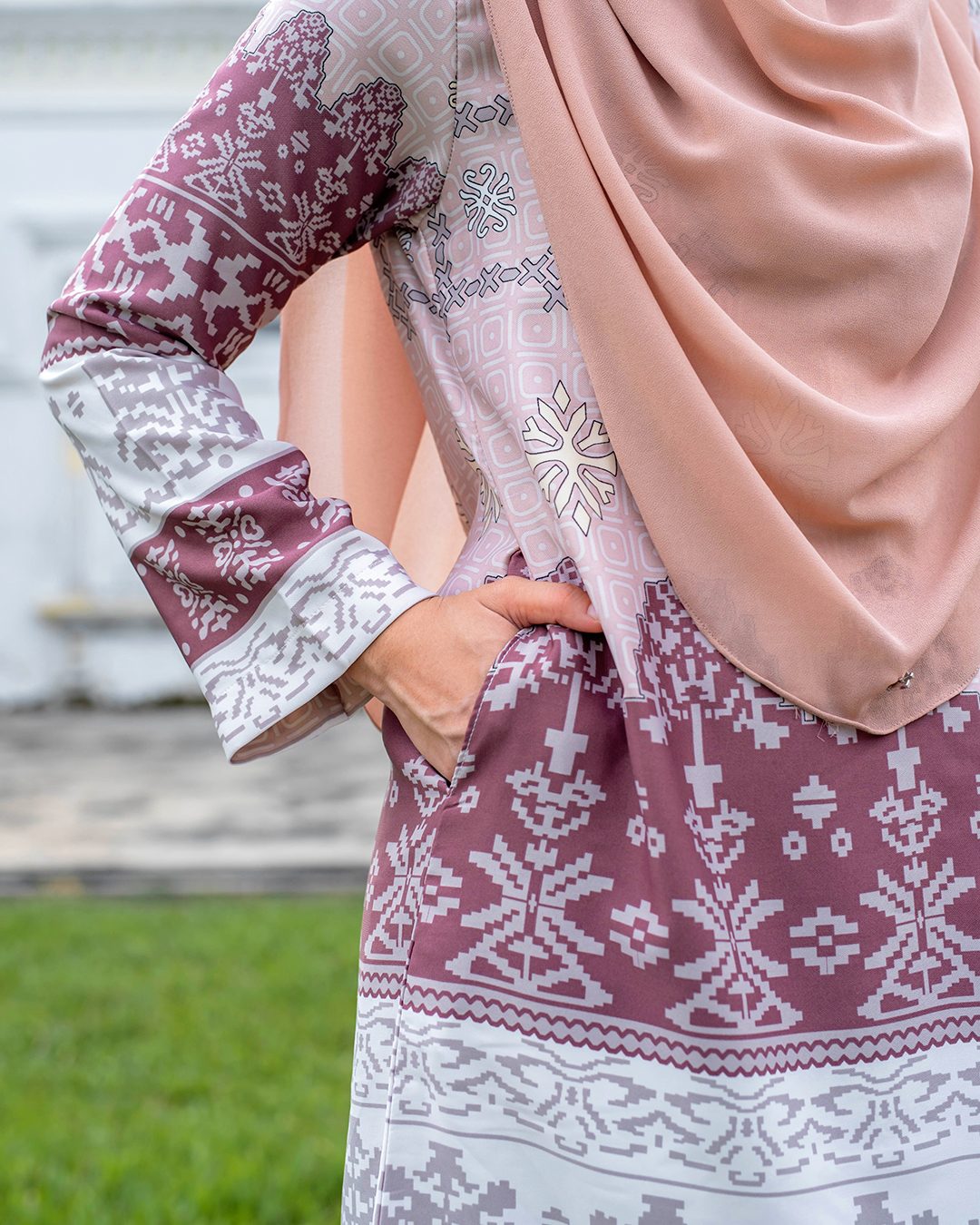 Baju Kurung Batik Renila - Brick Brown