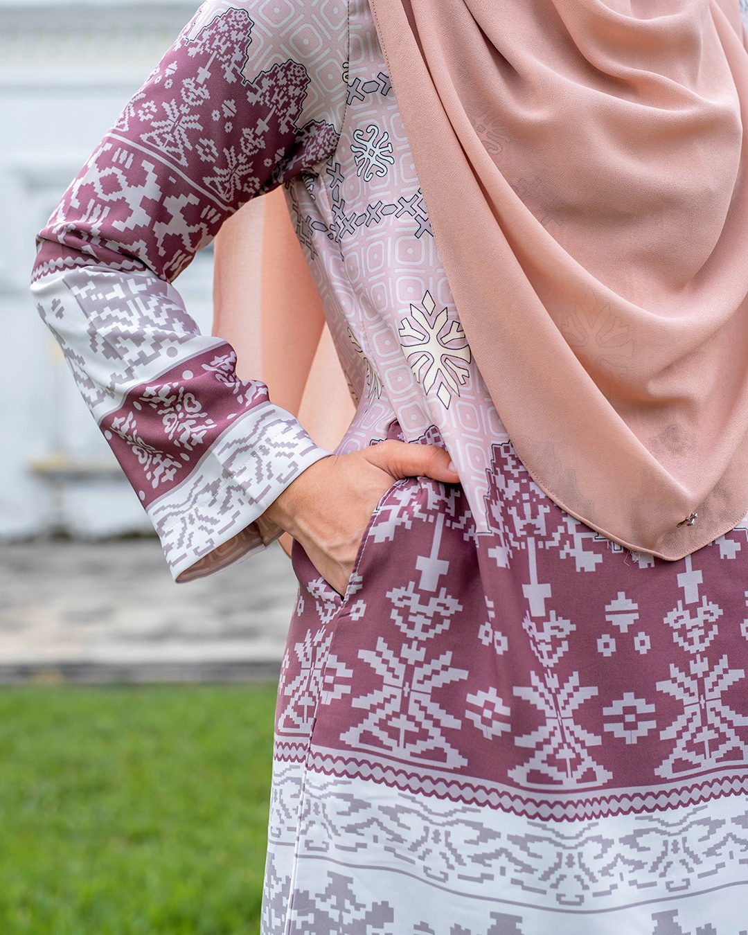 Baju Kurung Batik Renila - Brick Brown
