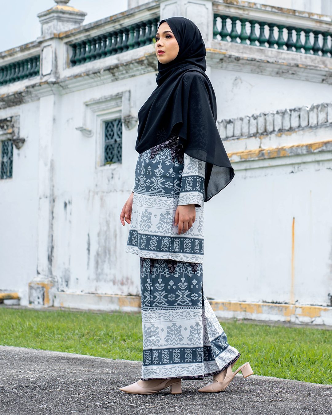 Baju Kurung Batik Renila - Aruba Blue