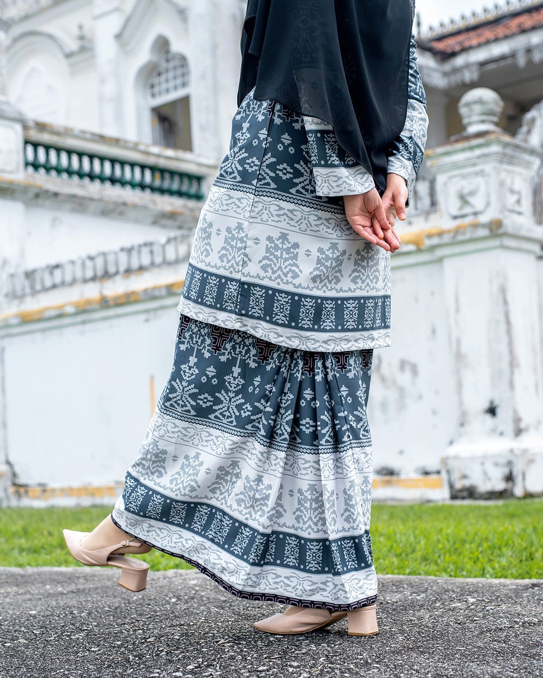Baju Kurung Batik Renila - Aruba Blue