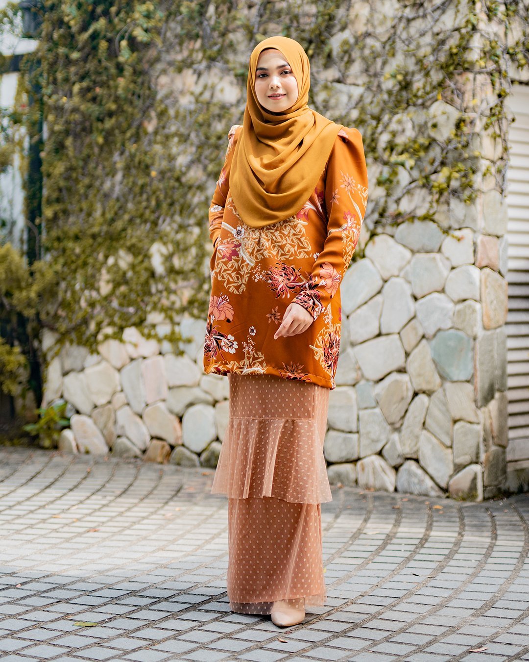 Baju Kurung Alison - Amber Brown