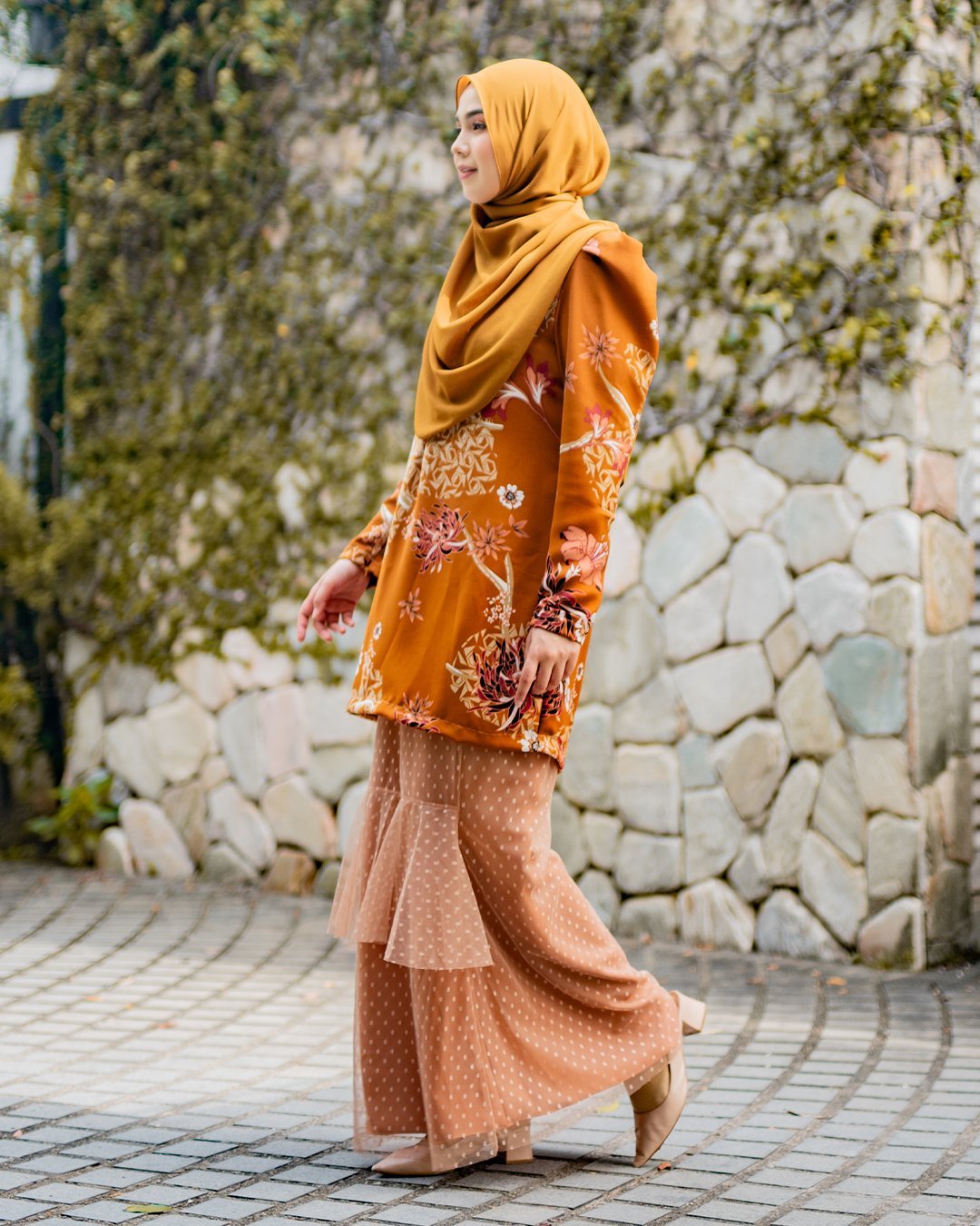 Baju Kurung Alison - Amber Brown