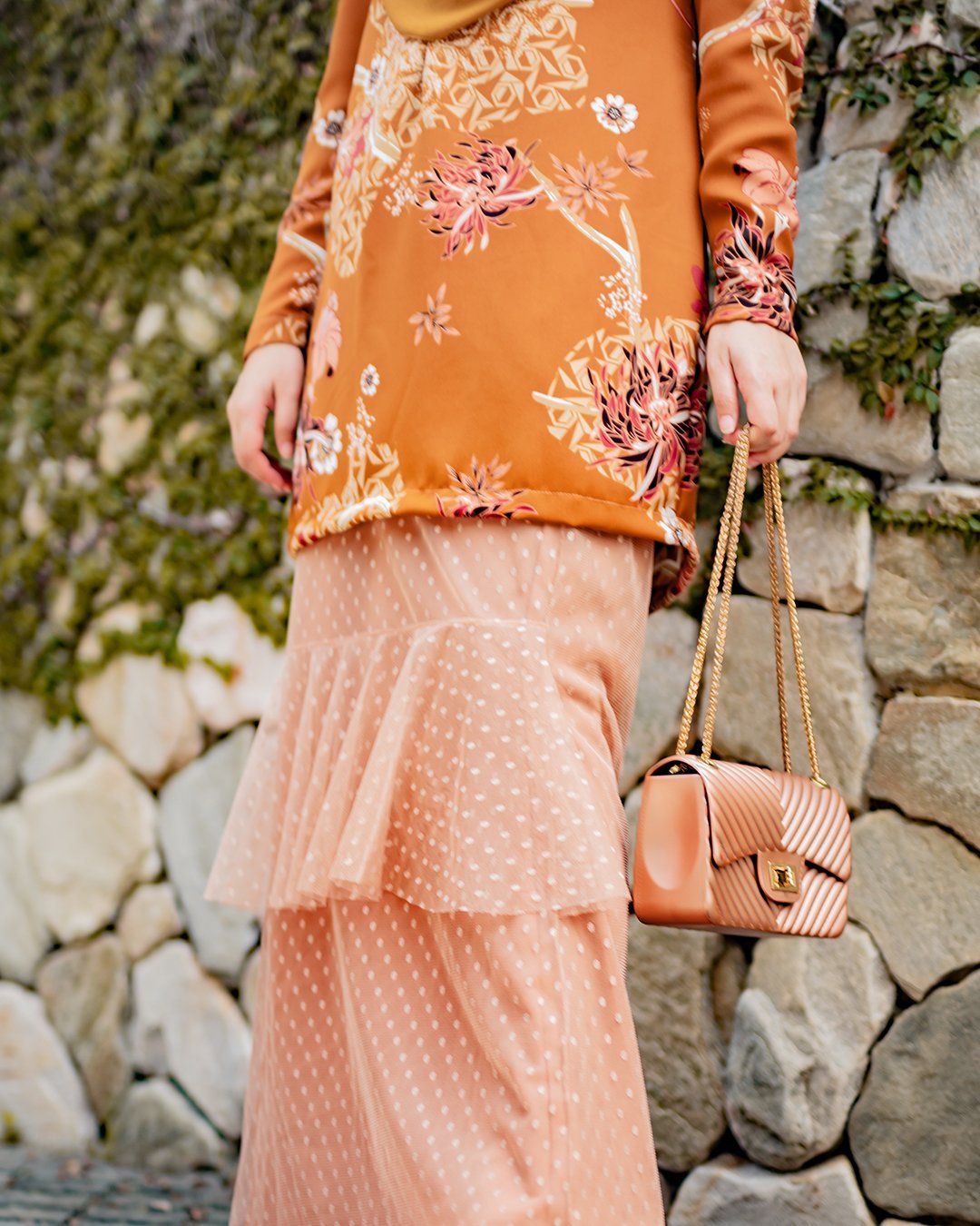 Baju Kurung Alison - Amber Brown