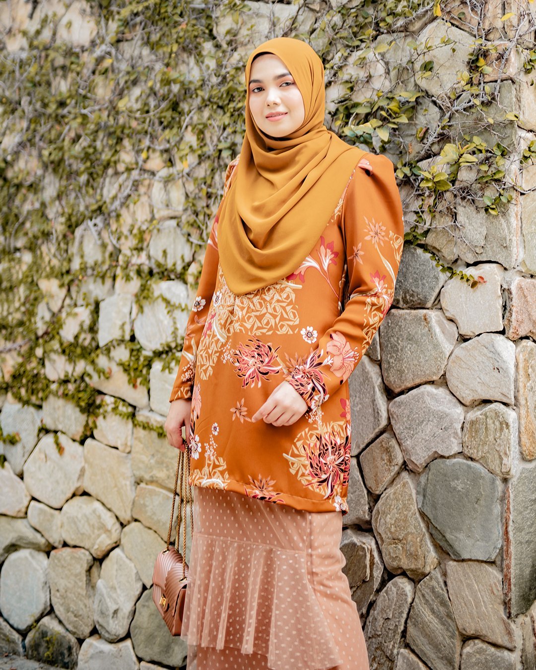 Baju Kurung Alison - Amber Brown