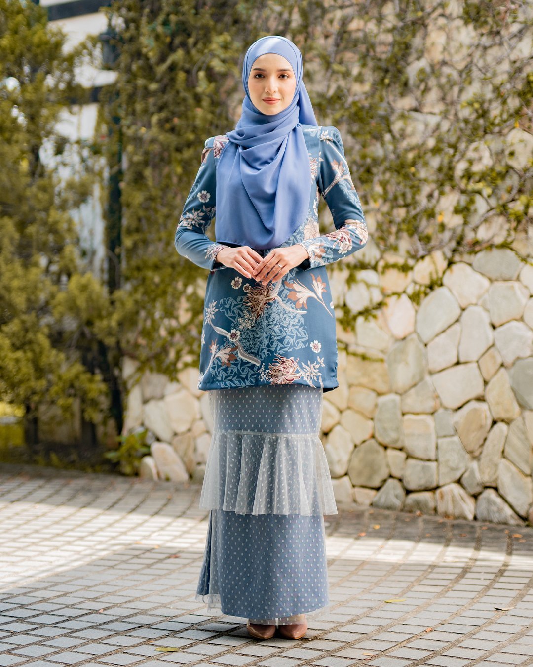 Baju Kurung Alison - Aegen Blue