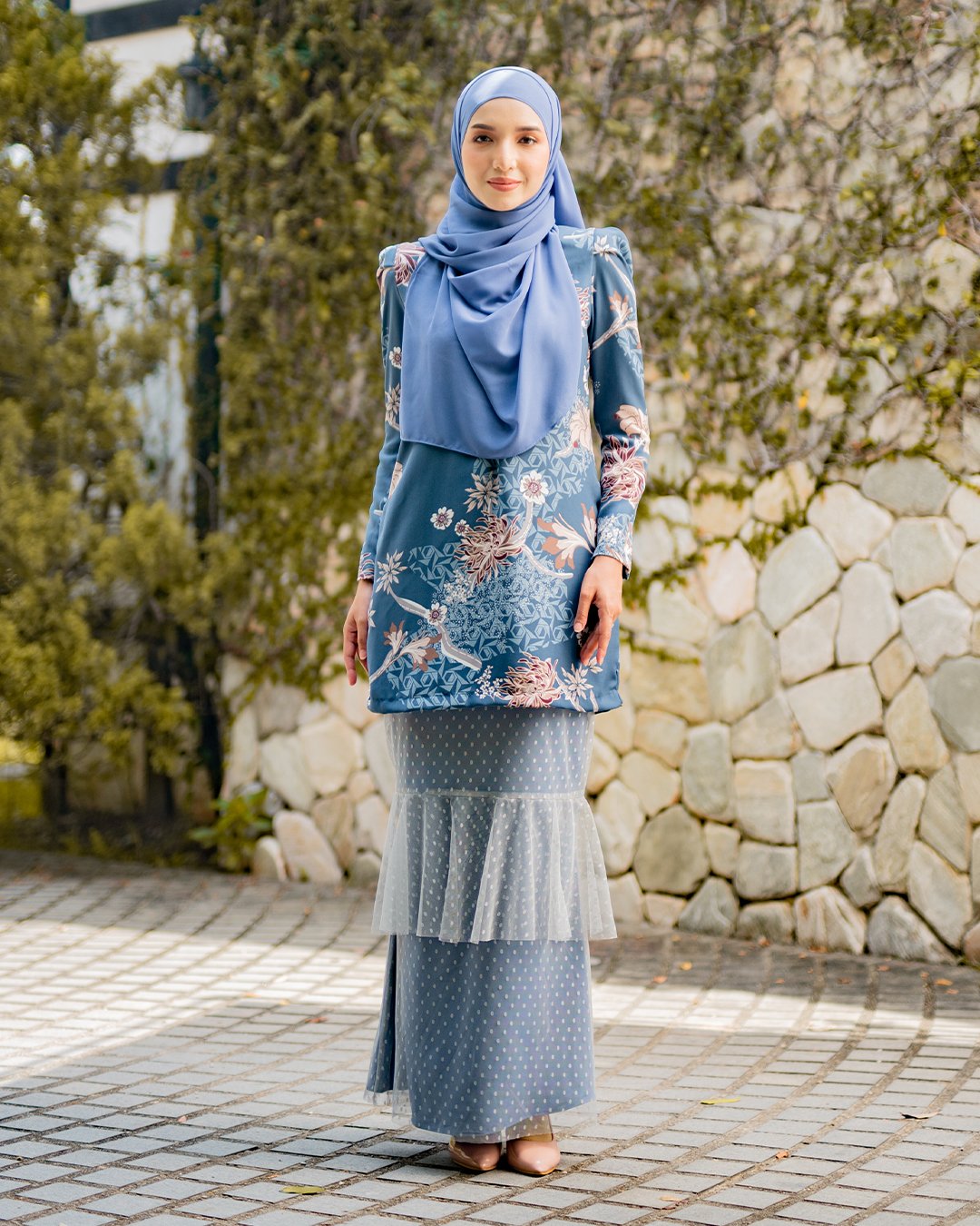 Baju Kurung Alison - Aegen Blue