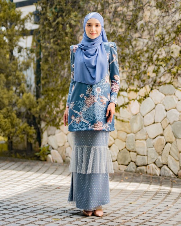 Baju Kurung Alison - Aegen Blue