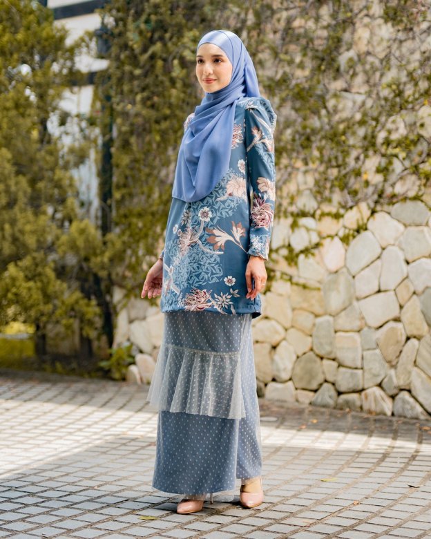Baju Kurung Alison - Aegen Blue