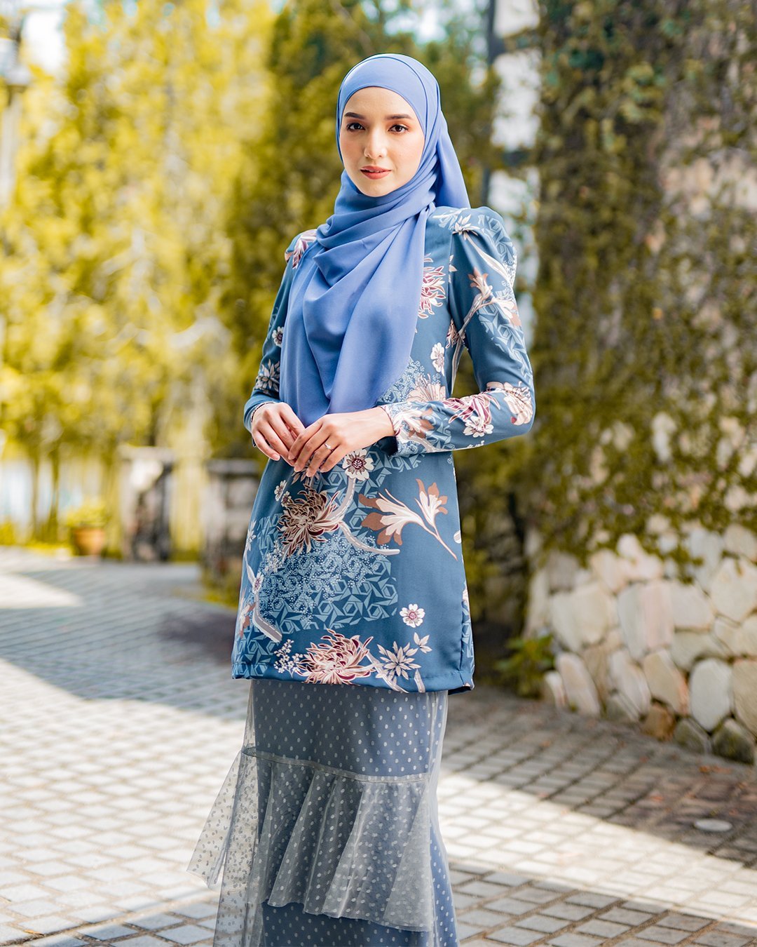Baju Kurung Alison - Aegen Blue