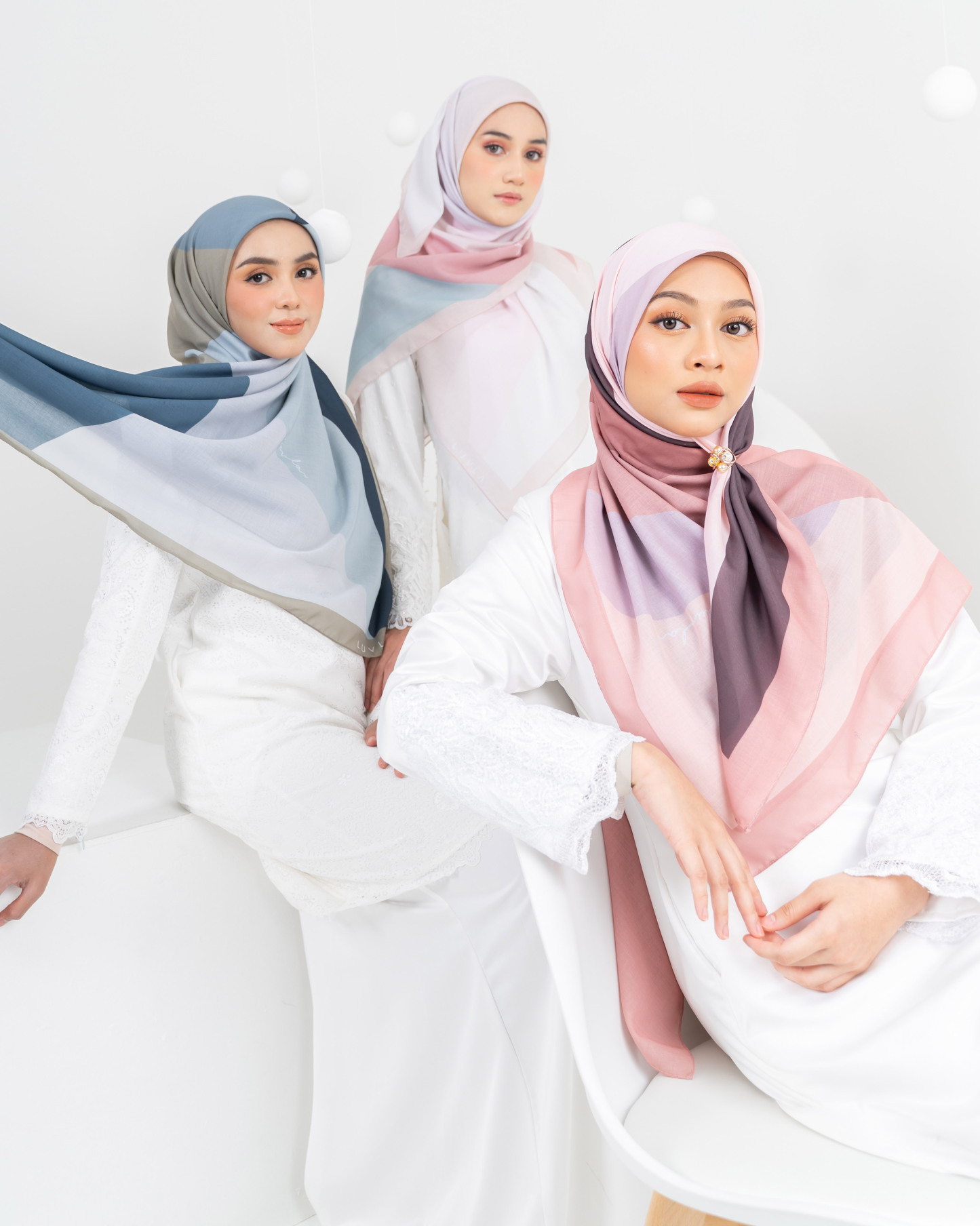 Tudung Bawal Cotton Kek Lapis - Coffee Toffee