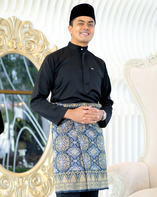 Baju Melayu Isa Slim Fit - Matte Black