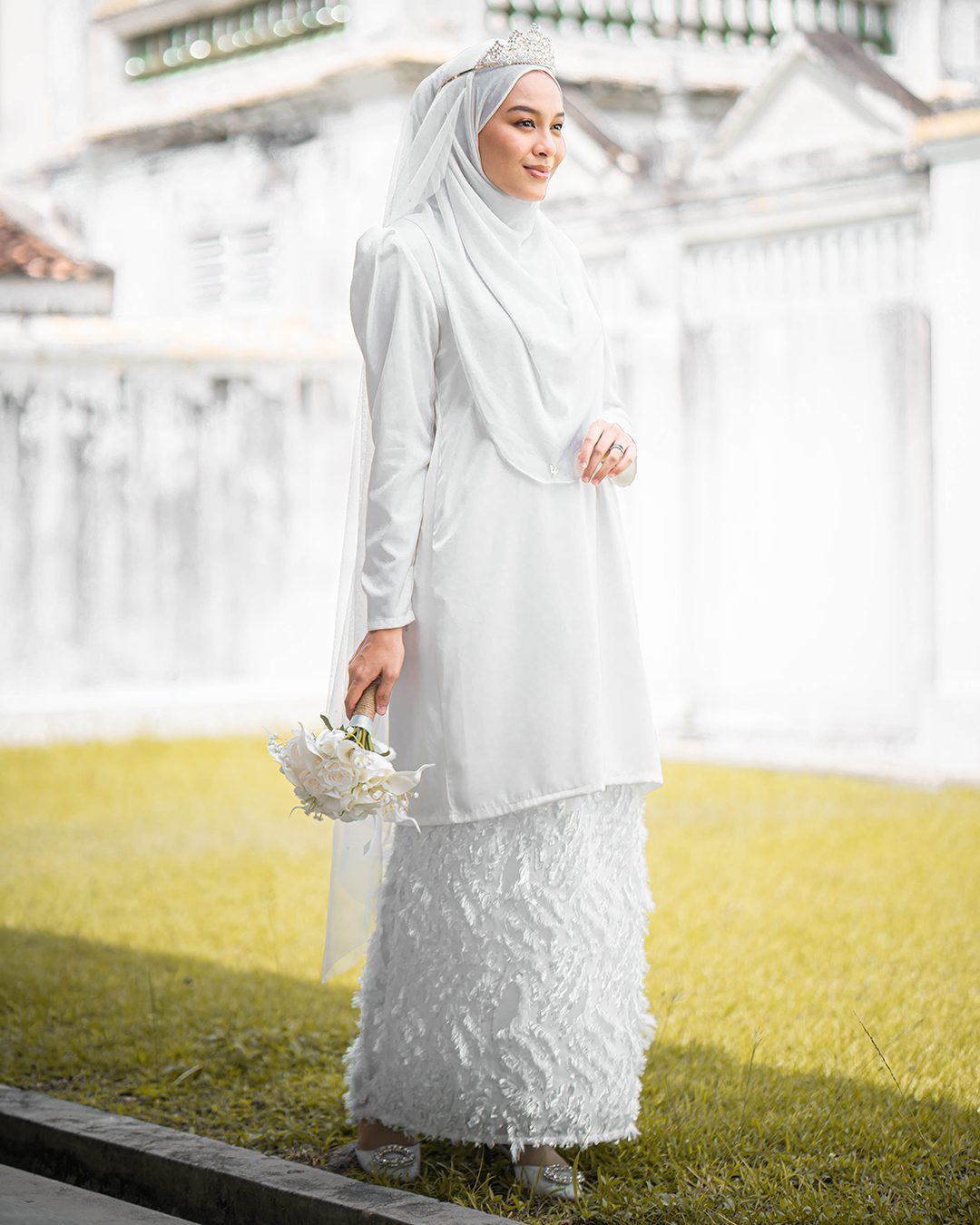 Baju Kurung Moden Nasila - Off White