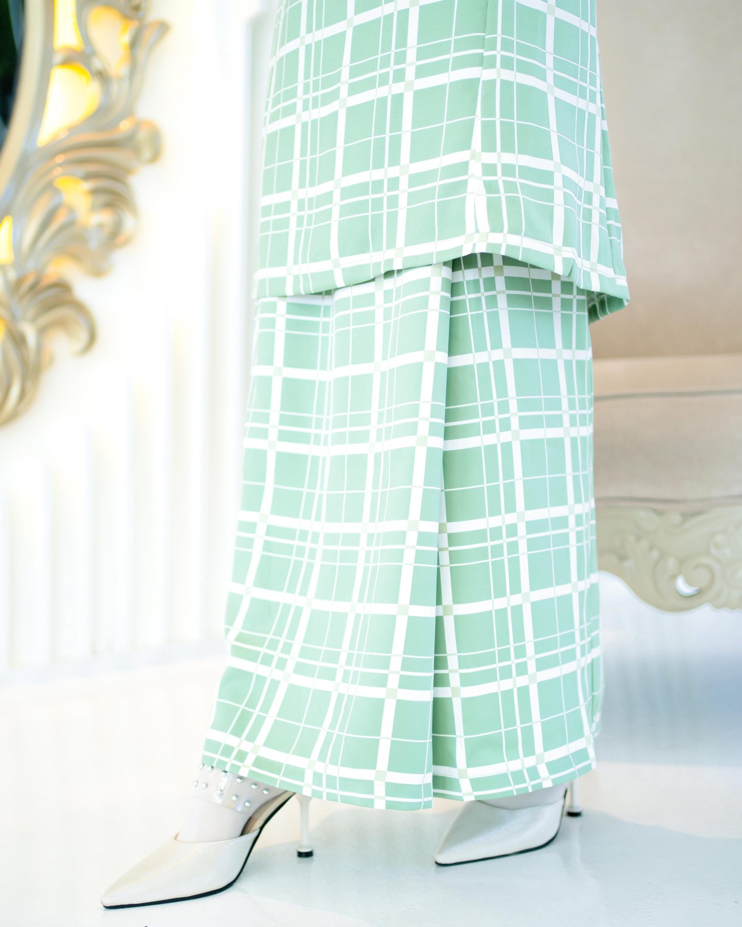 Baju Kurung Pahang Aliza - Seafoam Green