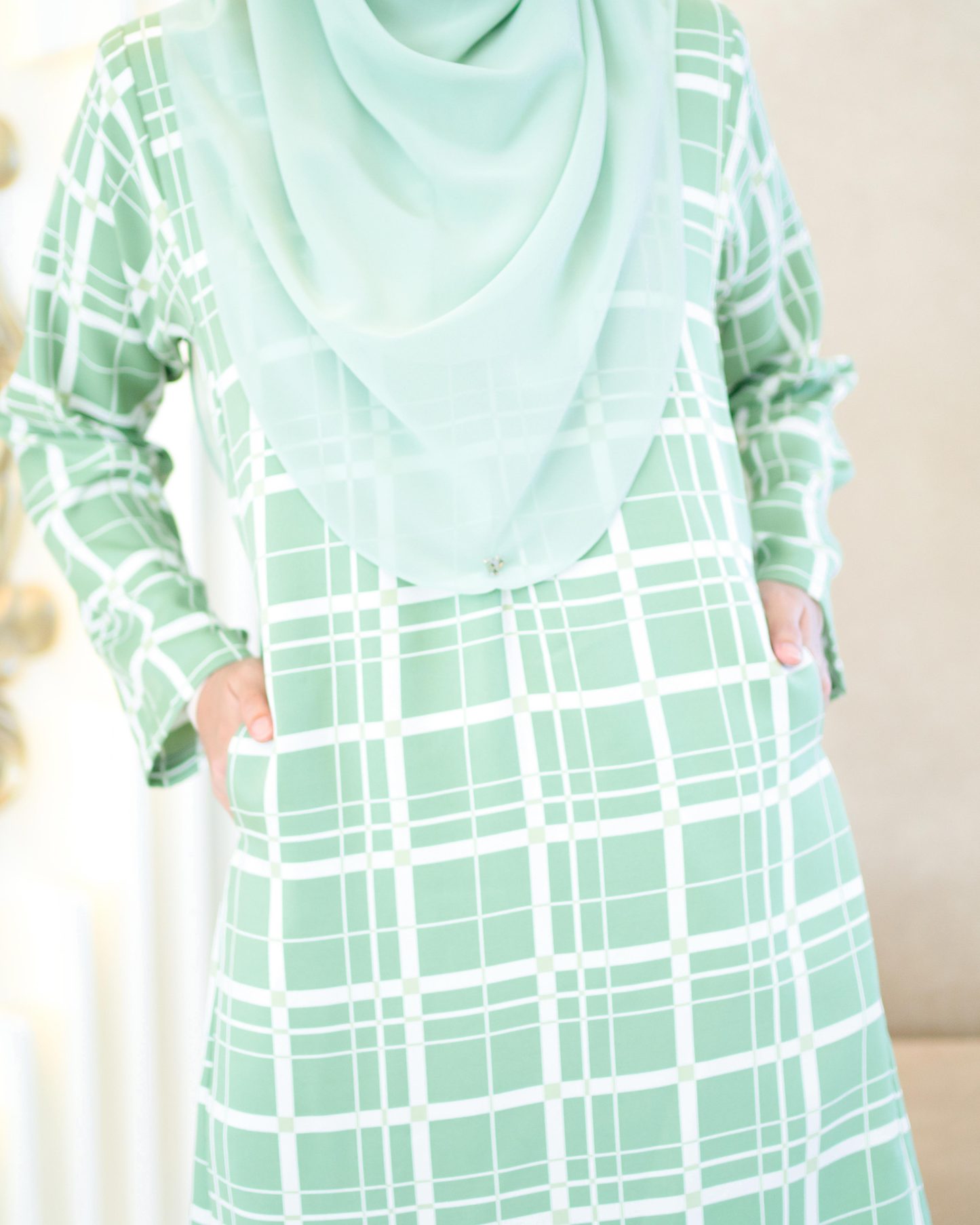 Baju Kurung Pahang Aliza - Seafoam Green