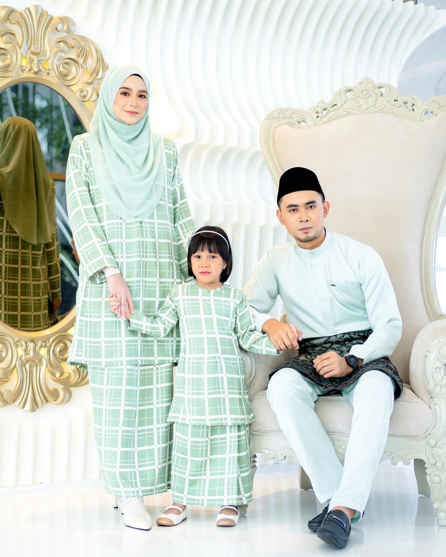 Baju Kurung Pahang Aliza - Seafoam Green