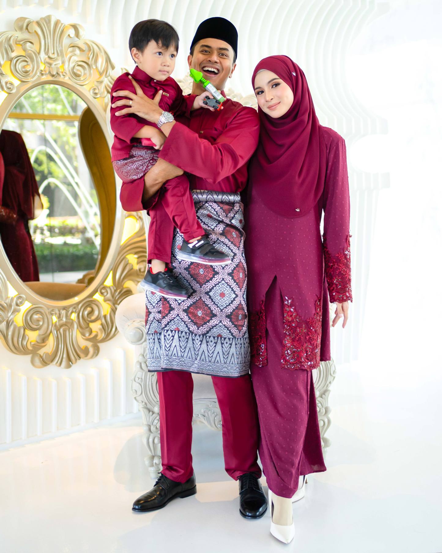 Baju Melayu Isa Slim Fit Kids - Maroon