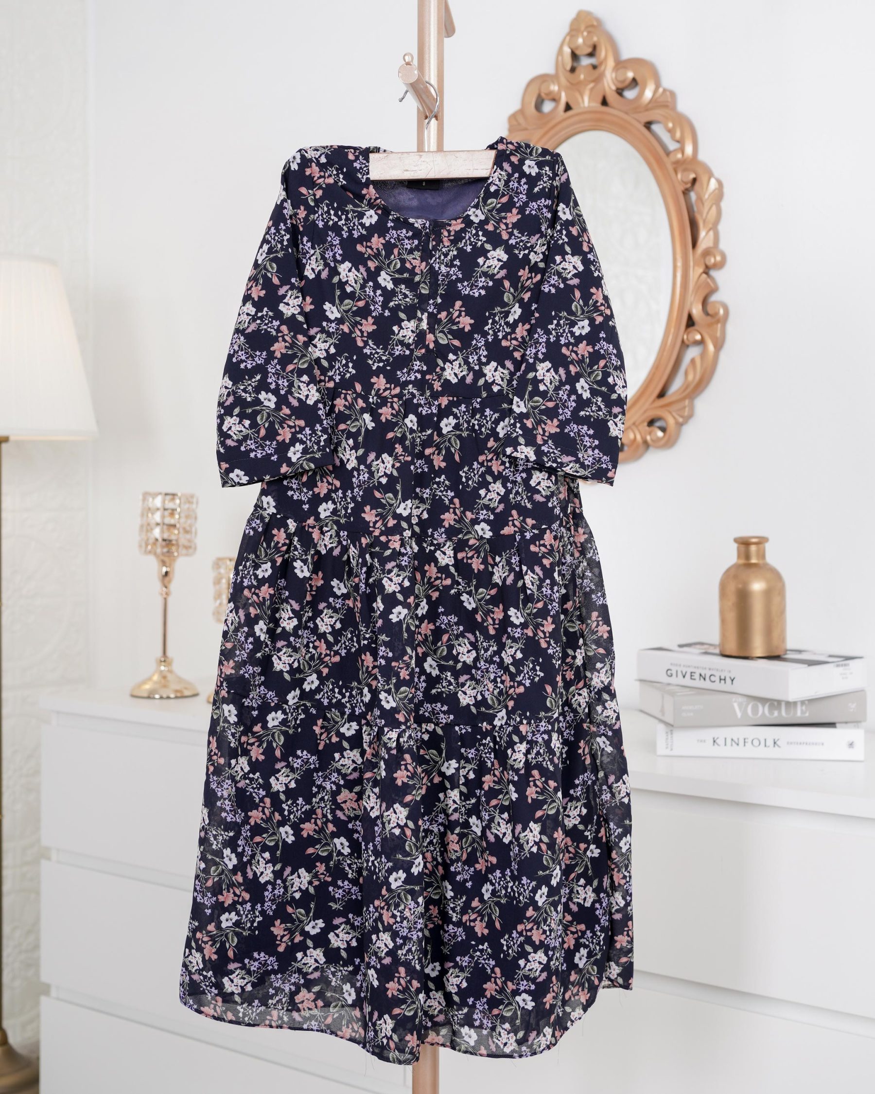 Dress Ruffle Alwina Kids - Navy Blue