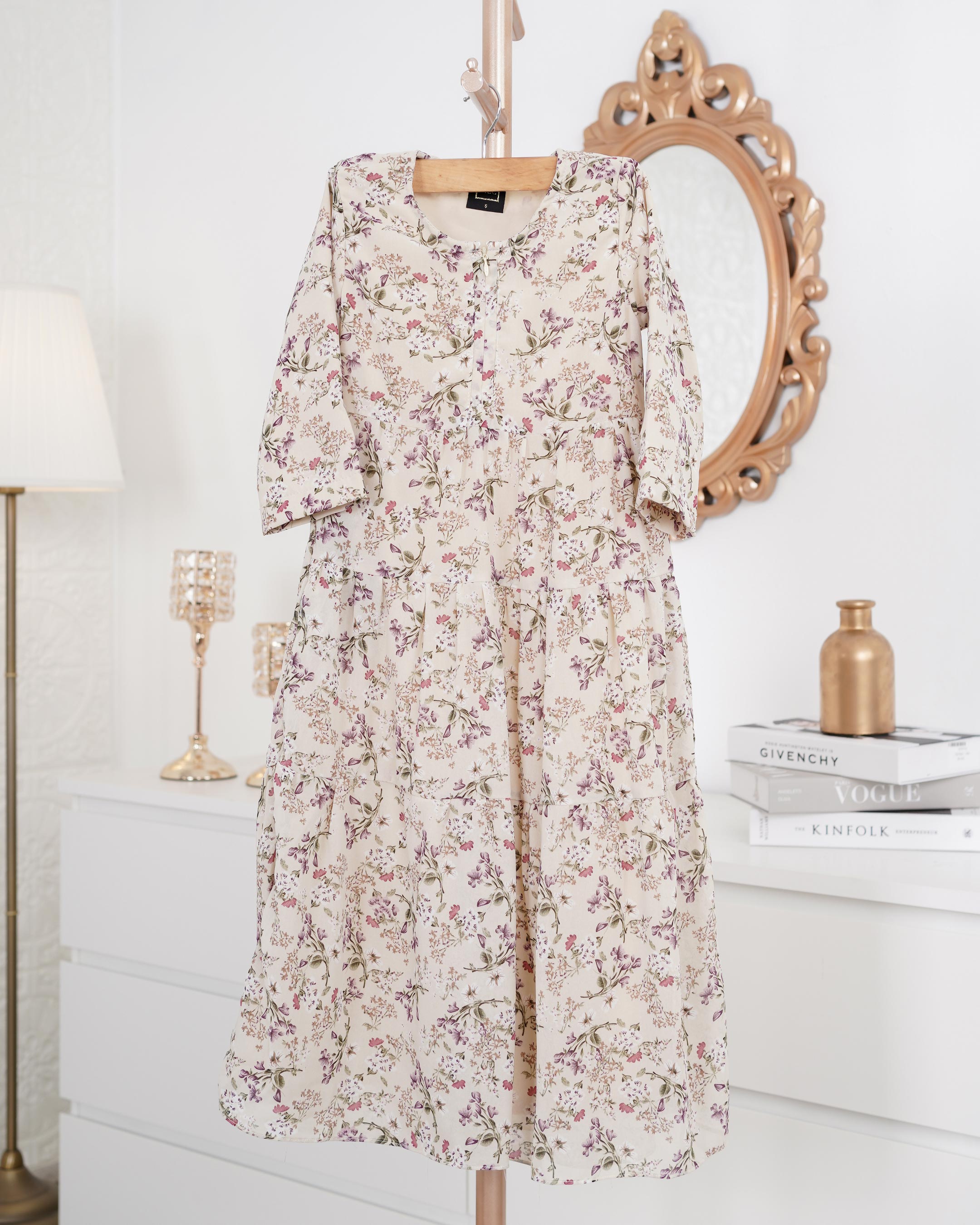 Dress Ruffle Alwina Kids - Eggnog Cream