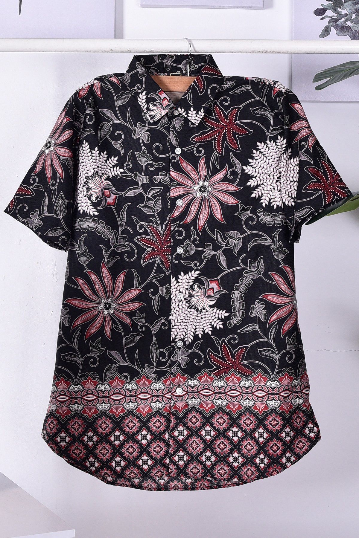 Baju Kemeja Batik Nadir - Black