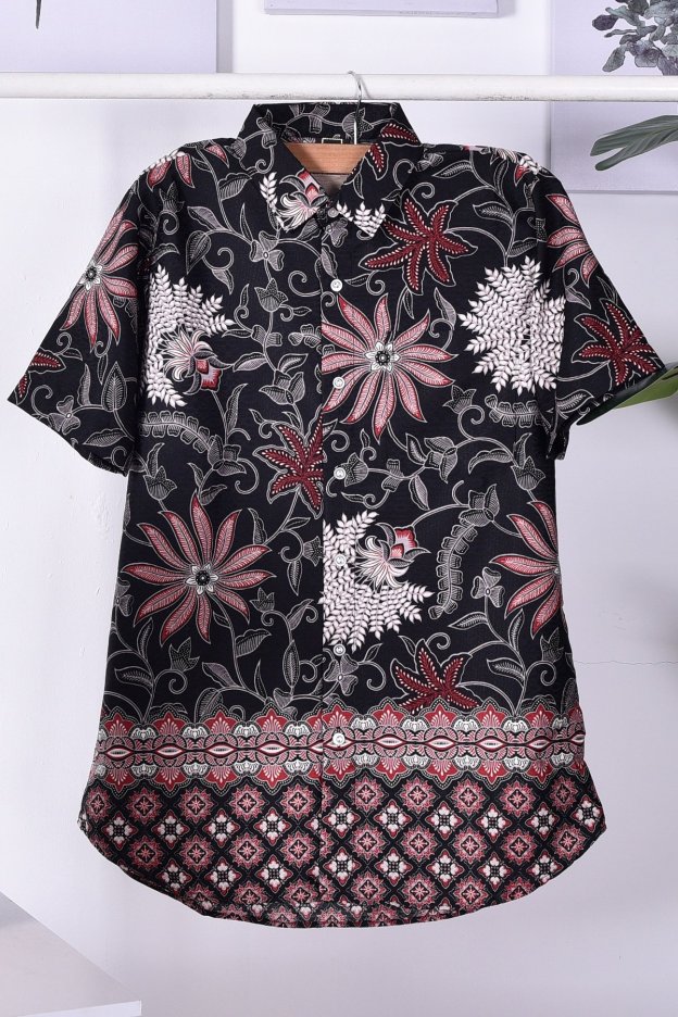 Baju Kemeja Batik Nadir - Black