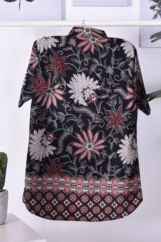 Baju Kemeja Batik Nadir - Black