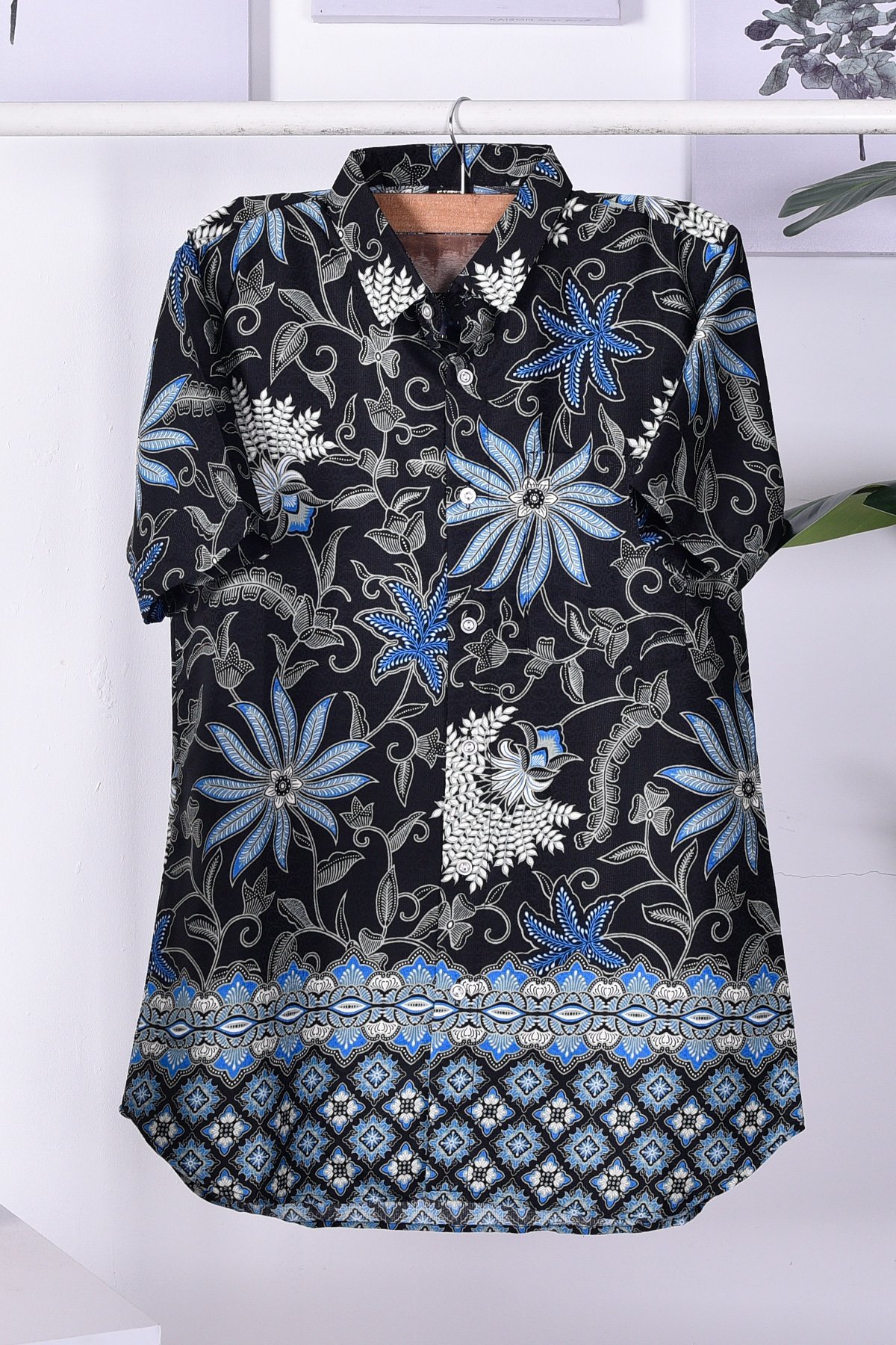 Baju Kemeja Batik Nadir - Blue