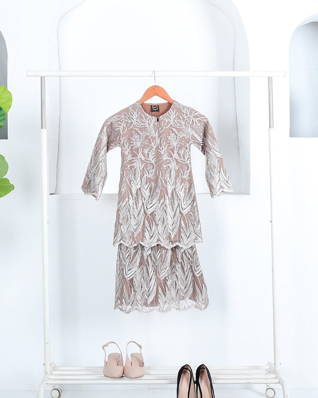Baju Kurung Lace Ablaa Kids - Latte Brown