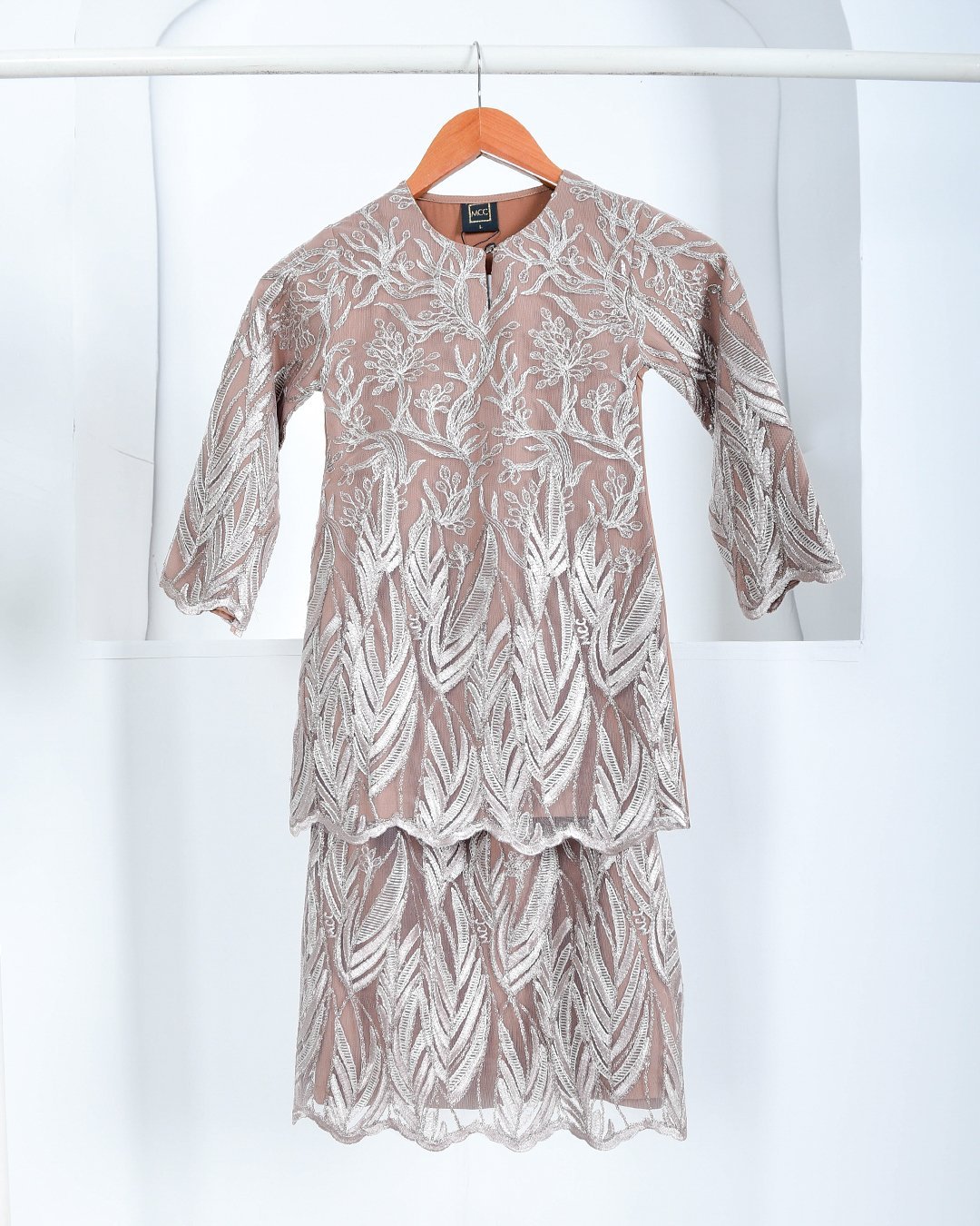 Baju Kurung Lace Ablaa Kids - Latte Brown